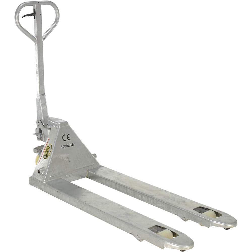 Vestil - Pallet Trucks/Jacks; Type: Pallet Truck ; Load Capacity (Lb.): 5500.000 ; Overall Width (Inch): 20-1/2 ; Length of Forks (Inch): 48 ; Fork Width (Inch): 20 ; Low Height (Inch): 2-7/8 - Exact Tool & Supply