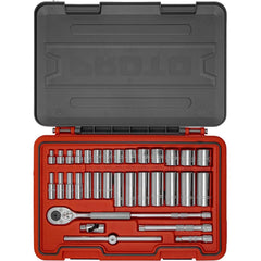 Proto - Socket Sets; Measurement Type: SAE ; Drive Size: 0.375 ; Minimum Size (Inch): 3/8 ; Maximum Size (Inch): 1 ; Tool Type: Socket Set ; Number of Pieces: 34.000 - Exact Tool & Supply