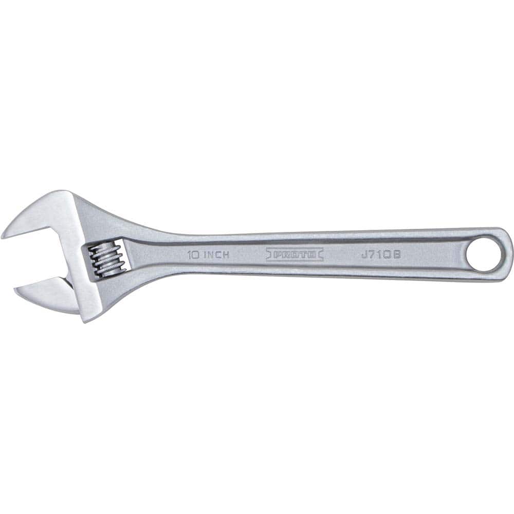 Proto - Adjustable Wrenches; Wrench Type: Adjustable ; Wrench Size (Inch): 10 ; Jaw Capacity (Inch): 1-5/16 ; Material: Steel ; Finish/Coating: Chrome ; ANSI Spec: B107.8m - Exact Tool & Supply