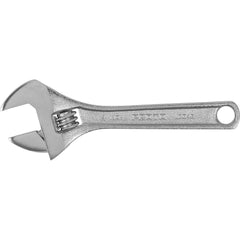 Proto - Adjustable Wrenches; Wrench Type: Adjustable ; Wrench Size (Inch): 4 ; Jaw Capacity (Inch): 1/2 ; Material: Steel ; Finish/Coating: Chrome ; ANSI Spec: B107.8m - Exact Tool & Supply