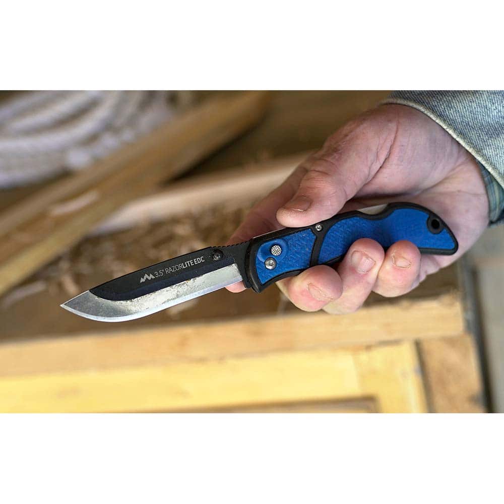 Outdoor Edge - Pocket & Folding Knives; Knife Type: Folding Knife ; Edge Type: Plain Edge ; Blade Length (Inch): 3-1/2 ; Handle Material: Glass-Reinforced Nylon with TPE ; Closed Length: 4-1/2 (Inch); Number of Edges: 1 - Exact Tool & Supply