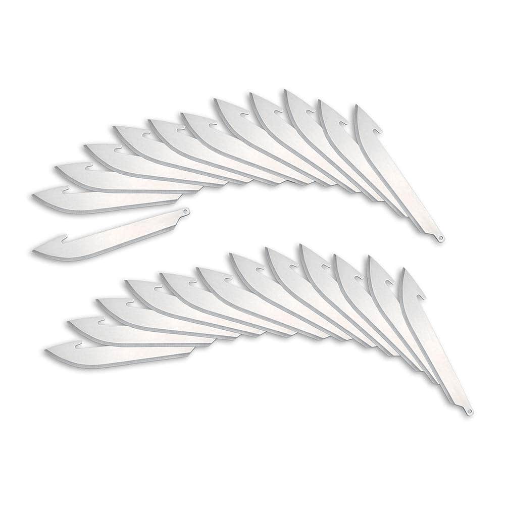 Outdoor Edge - Knife Blades; Type: RazorSafe Replacement Blade ; Material: Japanese 420J2 Stainless Steel ; Overall Length (Inch): 3.5 ; Number of Blades: 24 - Exact Tool & Supply