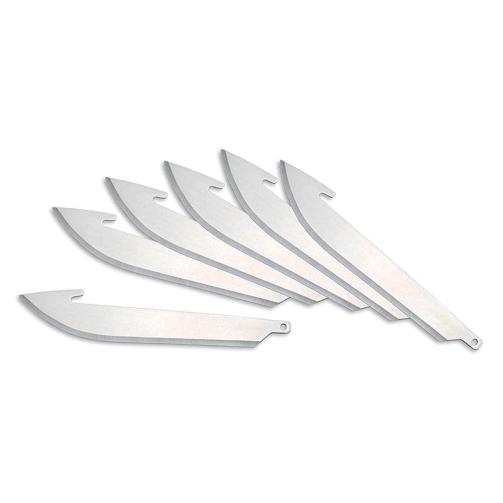 Outdoor Edge - Knife Blades; Type: RazorSafe Replacement Blade ; Material: Japanese 420J2 Stainless Steel ; Overall Length (Inch): 3.5 ; Number of Blades: 6 - Exact Tool & Supply