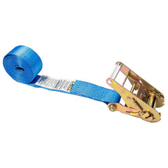 US Cargo Control - Slings & Tiedowns (Load-Rated); Type: Ratchet Tie Down ; Length (Feet): 20 ; Basket Capacity (Lb.): 3333 ; Material: Polyester ; Color: Blue - Exact Tool & Supply