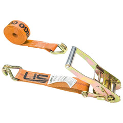 US Cargo Control - Slings & Tiedowns (Load-Rated); Type: Ratchet Tie Down ; Length (Feet): 18 ; Basket Capacity (Lb.): 3333 ; Material: Polyester ; Color: Orange - Exact Tool & Supply