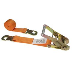 US Cargo Control - Slings & Tiedowns (Load-Rated); Type: Ratchet Tie Down ; Length (Feet): 8 ; Basket Capacity (Lb.): 2000 ; Material: Polyester ; Color: Orange - Exact Tool & Supply