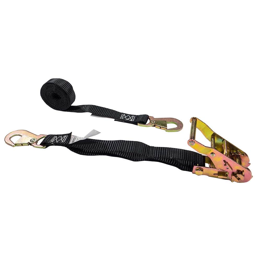 US Cargo Control - Slings & Tiedowns (Load-Rated); Type: Ratchet Tie Down ; Length (Feet): 6 ; Basket Capacity (Lb.): 1100 ; Material: Polyester - Exact Tool & Supply