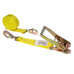 US Cargo Control - Slings & Tiedowns (Load-Rated); Type: Ratchet Tie Down ; Length (Feet): 20 ; Basket Capacity (Lb.): 2200 ; Material: Polyester ; Color: Yellow - Exact Tool & Supply