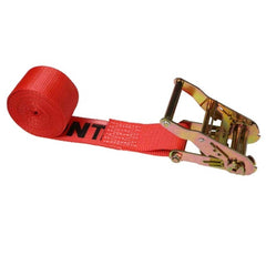 US Cargo Control - Slings & Tiedowns (Load-Rated); Type: Ratchet Tie Down ; Length (Feet): 15 ; Basket Capacity (Lb.): 1467 ; Material: Polyester ; Color: Red - Exact Tool & Supply