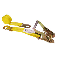 US Cargo Control - Slings & Tiedowns (Load-Rated); Type: Ratchet Tie Down ; Length (Feet): 8 ; Basket Capacity (Lb.): 2000 ; Material: Polyester ; Color: Yellow - Exact Tool & Supply