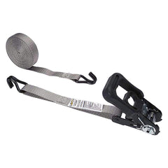 US Cargo Control - Slings & Tiedowns (Load-Rated); Type: Ratchet Tie Down ; Length (Feet): 15 ; Basket Capacity (Lb.): 1100 ; Material: Polyester ; Color: Gray - Exact Tool & Supply