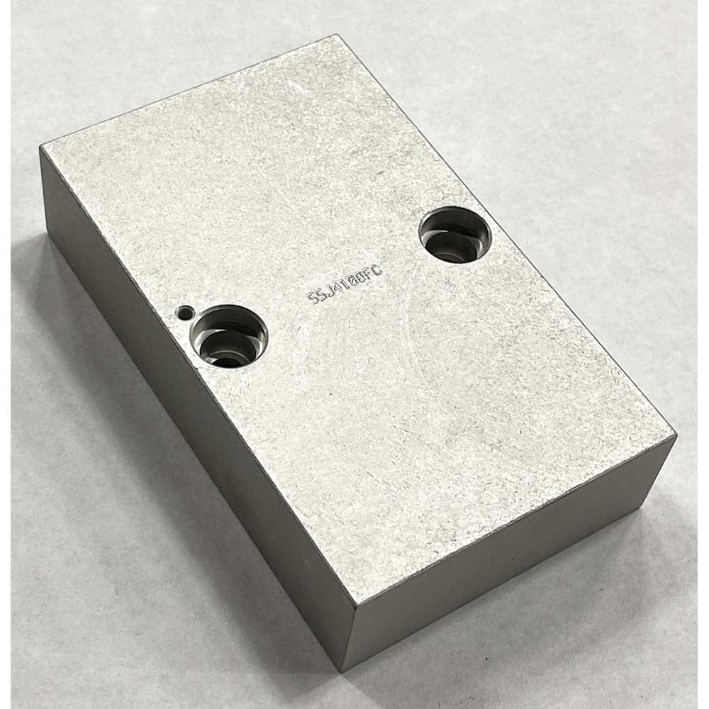 TE-CO - Vise Jaws; Jaw Shape: Flat ; Jaw Width (mm): 203.2 ; Jaw Width (Inch): 8 ; Jaw Width (Decimal Inch): 8 ; Jaw Height (mm): 63.5 ; Jaw Height (Inch): 2.5 - Exact Tool & Supply