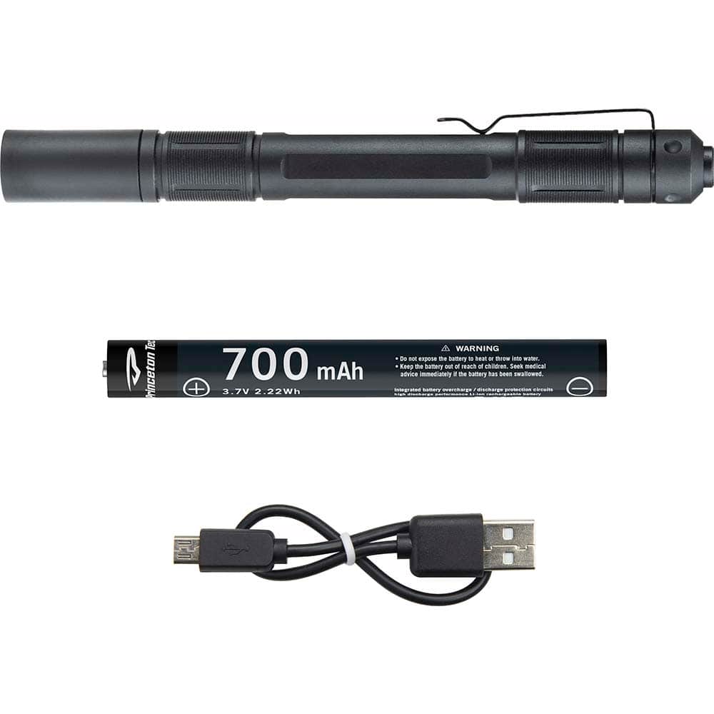 Princeton Tec - Flashlights; Type: Penlight ; Bulb Type: LED ; Battery Size: 2 AAA; 10900 ; Rechargeable: Yes ; Maximum Light Output (Lumens): 400 ; Body Type: Aluminum; Stainless Steel - Exact Tool & Supply
