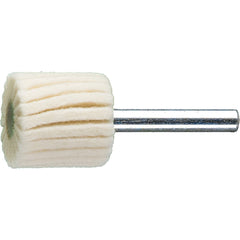 PFERD - Mounted Flap Wheels; Abrasive Type: Coated ; Outside Diameter (Inch): 1 ; Face Width (Inch): 1 ; Abrasive Material: Felt ; Grade: Soft ; Mounting Type: 1/4" Shank - Exact Tool & Supply