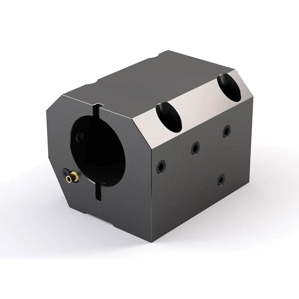Global CNC Industries - Turret & VDI Tool Holders; Type: Mazak ID Block ; Clamping System: 114mm X 101mm ; Tool Axis: ID ; Through Coolant: No ; Additional Information: 4 Mounting Holes - Exact Tool & Supply