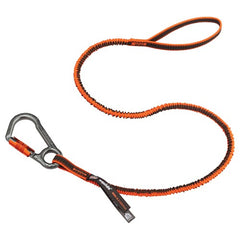 3108F Standard Orange Tool Lanyard Single Locking Carabiner - 15Lbs - Exact Tool & Supply
