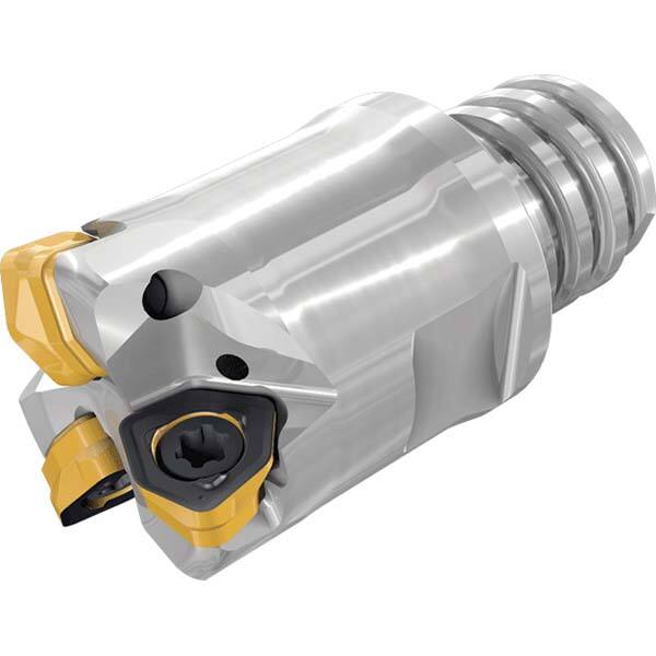 Iscar - Indexable High-Feed End Mills; Cutting Diameter (Inch): 0.4570 ; Cutting Diameter (Decimal Inch): 0.4570 ; Maximum Depth of Cut (mm): 0.60 ; Shank Type: Modular Connection ; Modular Connection Size: T10 ; Number of Cutter Inserts: 4 - Exact Tool & Supply