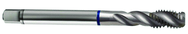 7/16-14 2B 3-Flute Cobalt Blue Ring Semi-Bottoming 40 degree Spiral Flute Tap-Bright - Exact Tool & Supply