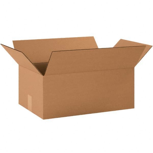 Made in USA - Pack of (25) 12" Wide x 20" Long x 7" High Corrugated Shipping Box - Exact Tool & Supply