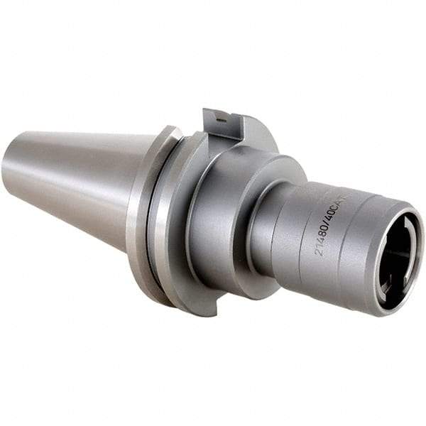 Techniks - BT40 Taper Shank Rigid Tapping Adapter - 1/2 to 1-3/8" Tap Capacity, 4.61" Projection, Quick Change - Exact Tool & Supply