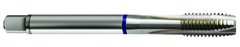 1/4-28 Dia. - 2B - 3 FL - Cobalt Spiral Point Plug Blue Ring Tap - Bright FORM-B DIN 374 - Exact Tool & Supply