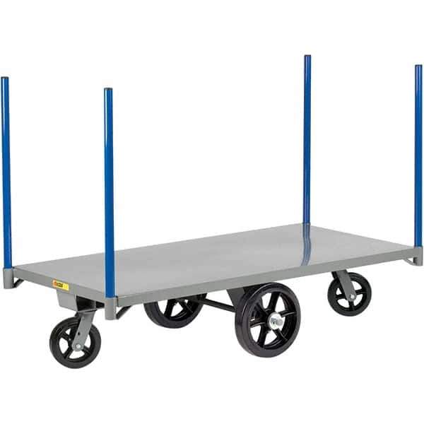 Little Giant - 3,000 Lb Capacity Steel Pipe Stake Truck - Steel Deck, 36" OAW, 72" Platform Length - Exact Tool & Supply