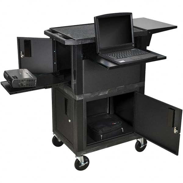 Luxor - Mobile Work Centers Type: Pull-Out Tray Shelf Storage Cabinet Load Capacity (Lb.): 300 - Exact Tool & Supply