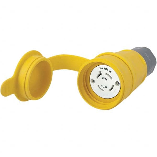 Hubbell Wiring Device-Kellems - 3-Phase Delta 600 VAC 30A NEMA L17-30R Industrial Twist Lock Connector - Exact Tool & Supply