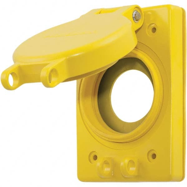 Hubbell Wiring Device-Kellems - Electrical Outlet Box & Switch Box Accessories Accessory Type: Weatherproof Cover Material: PBT Resin; Thermoplastic; Stainless Steel - Exact Tool & Supply