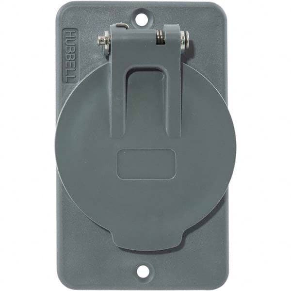 Hubbell Wiring Device-Kellems - Electrical Outlet Box & Switch Box Accessories Accessory Type: Box Cover Material: PBT Resin - Exact Tool & Supply