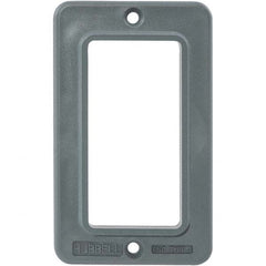 Hubbell Wiring Device-Kellems - Electrical Outlet Box & Switch Box Accessories Accessory Type: Box Cover Material: PBT Resin - Exact Tool & Supply