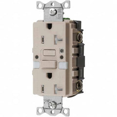 Hubbell Wiring Device-Kellems - GFCI Receptacles Grade: Commercial Color: Light Almond - Exact Tool & Supply