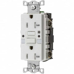 Hubbell Wiring Device-Kellems - GFCI Receptacles Grade: Commercial Color: White - Exact Tool & Supply