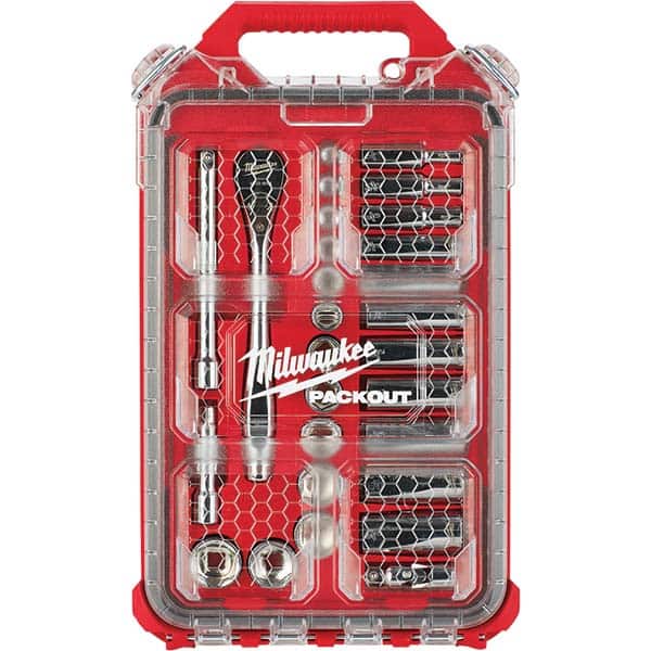 Milwaukee Tool - Socket Sets Measurement Type: SAE Drive Size: 3/8 - Exact Tool & Supply