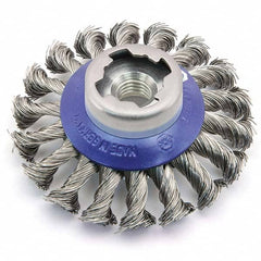 Osborn - 4-1/2" OD, 5/8-11 Arbor Hole, Knotted Steel Wheel Brush - Exact Tool & Supply