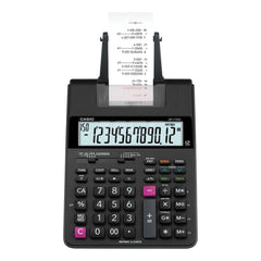 Casio - Calculators; Type: Printing Calculator ; Type of Power: AC ; Display Type: 12-Digit LCD ; Color: Black; Red ; Display Size: 12mm ; Width (Inch): 6-1/2 - Exact Tool & Supply