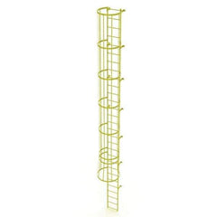 TRI-ARC - Rolling & Wall Mounted Ladders & Platforms Type: Fixed Ladder Style: Safety Cage - Exact Tool & Supply