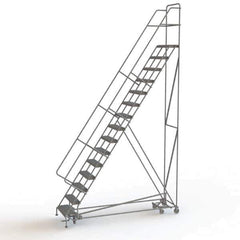 TRI-ARC - Rolling & Wall Mounted Ladders & Platforms Type: All-Directional Ladder Style: Forward Descent 50 Degree Incline - Exact Tool & Supply