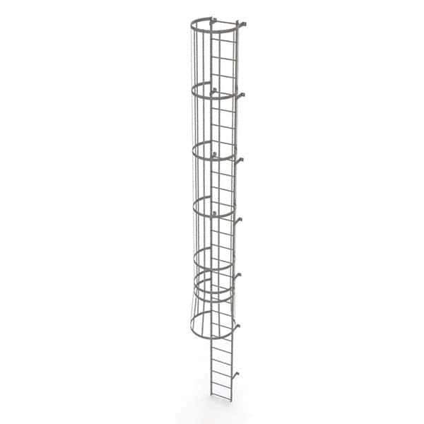 TRI-ARC - Rolling & Wall Mounted Ladders & Platforms Type: Fixed Ladder Style: Safety Cage - Exact Tool & Supply