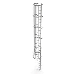 TRI-ARC - Rolling & Wall Mounted Ladders & Platforms Type: Fixed Ladder Style: Safety Cage - Exact Tool & Supply