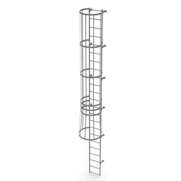 TRI-ARC - Rolling & Wall Mounted Ladders & Platforms Type: Fixed Ladder Style: Safety Cage - Exact Tool & Supply