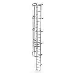 TRI-ARC - Rolling & Wall Mounted Ladders & Platforms Type: Fixed Ladder Style: Safety Cage - Exact Tool & Supply
