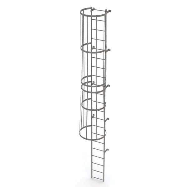 TRI-ARC - Rolling & Wall Mounted Ladders & Platforms Type: Fixed Ladder Style: Safety Cage - Exact Tool & Supply
