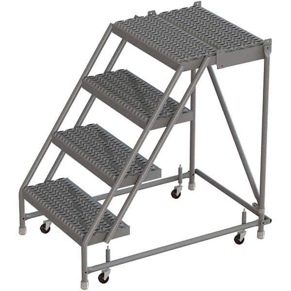 TRI-ARC - Rolling & Wall Mounted Ladders & Platforms Type: Rolling Warehouse Ladder Style: Rolling Platform Ladder - Exact Tool & Supply