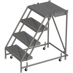 TRI-ARC - Rolling & Wall Mounted Ladders & Platforms Type: Rolling Warehouse Ladder Style: Rolling Platform Ladder - Exact Tool & Supply