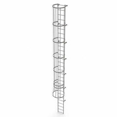 TRI-ARC - Rolling & Wall Mounted Ladders & Platforms Type: Fixed Ladder Style: Safety Cage - Exact Tool & Supply