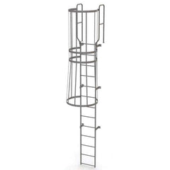 TRI-ARC - Rolling & Wall Mounted Ladders & Platforms Type: Fixed Ladder Style: Safety Cage - Exact Tool & Supply