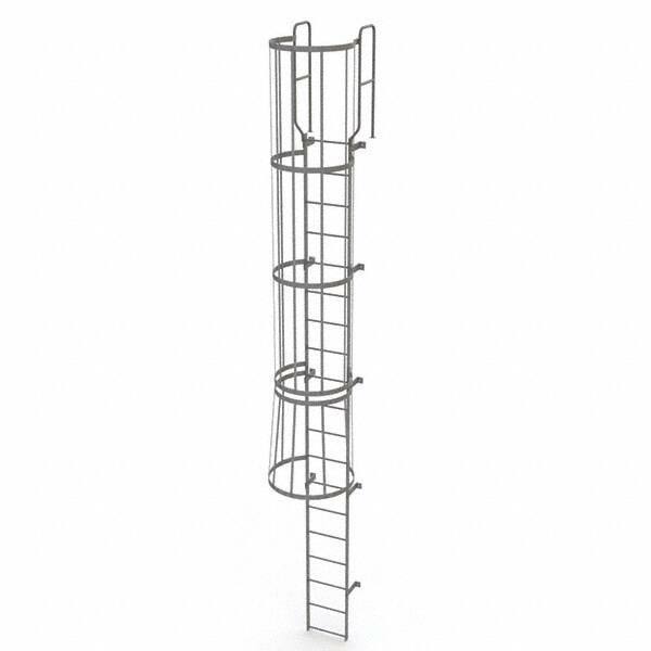 TRI-ARC - Rolling & Wall Mounted Ladders & Platforms Type: Fixed Ladder Style: Safety Cage - Exact Tool & Supply