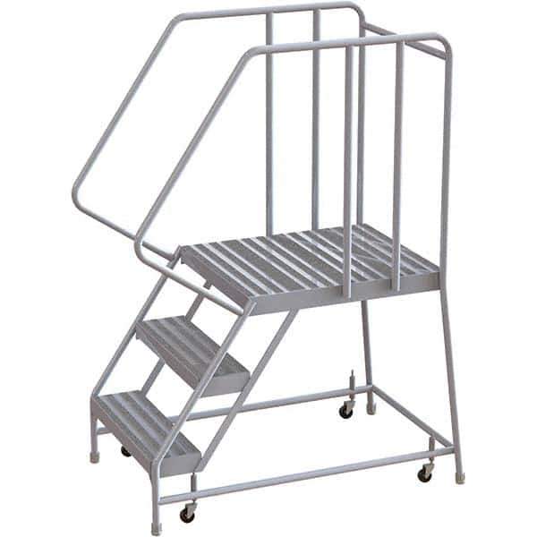TRI-ARC - Rolling & Wall Mounted Ladders & Platforms Type: Rolling Warehouse Ladder Style: Rolling Safety Ladder - Exact Tool & Supply