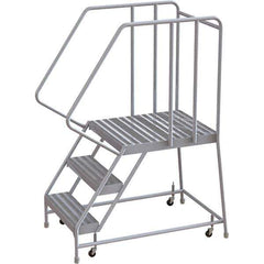 TRI-ARC - Rolling & Wall Mounted Ladders & Platforms Type: Rolling Warehouse Ladder Style: Rolling Safety Ladder - Exact Tool & Supply